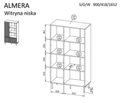 Cama ALMERA 5903815010750 svetainės sekcija Spinta daiktams laikyti