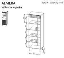 Cama ALMERA 5903815010743 svetainės sekcija Spinta daiktams laikyti