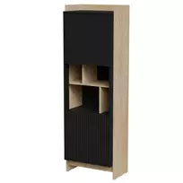 Cama PORTO 59x38x180 vitrina ąžuolas/juoda