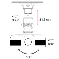 Techly ICA-PM 100WH projektoriaus stovas Lubos Balta