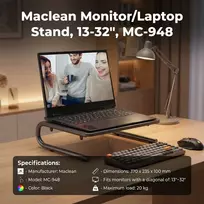 "Maclean MC-948" monitoriaus / nešiojamojo kompiuterio stovas 13-32 colių ekranams,