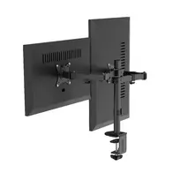 Gembird MA-D2-03 Reguliuojama ant stalo tvirtinama dviguba monitoriaus rankena, 17"-32", juoda