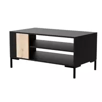 Cama MERCI kavos/žolės staliukas 100 x 55 x 49 cm juodas/ ąžuolinis artisan