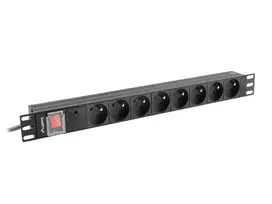 LANBERG MAITINIMO JUOSTOS STOVAS PDU 19" (1U, 16A, 7X Shuko, 2m)