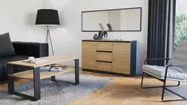 Topeshop 2D3S ANT/ART BA KPL komoda