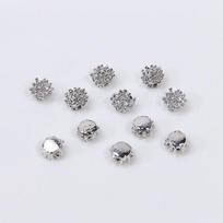 Bulk 10Pcs 7Mm Gold Flower Stamen Alloy Flatback Embellish Diy Earring Parts Findings Jewelry Accessory sidabras