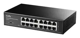 Cudy GS1016 tinklo komutatorius Ne-valdomas Gigabit Ethernet (10/100/1000) Juoda