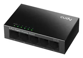 Cudy GS105 tinklo komutatorius Ne-valdomas Gigabit Ethernet (10/100/1000) Juoda