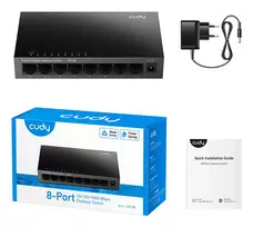 Cudy GS108 tinklo komutatorius Ne-valdomas Gigabit Ethernet (10/100/1000) Juoda