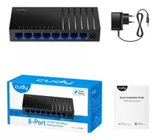 Cudy GS108D tinklo komutatorius Ne-valdomas Gigabit Ethernet (10/100/1000) Juoda