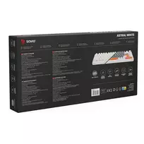 Savio ASTRAL WHITE JADE klaviatūra Žaidimams USB QWERTY JAV tarptautinė versija Balta