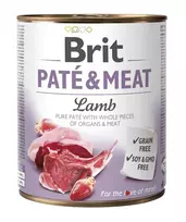 BRIT Paté & Meat su ėriena - šlapias šunų maistas - 800g