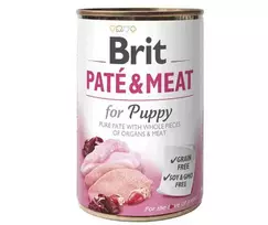 BRIT Paté & Meat Puppy Vištiena - šlapias šunų maistas - 400g
