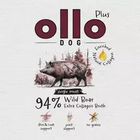 OLLO Plus Collagen Wild boar - drėgnas ėdalas šunims - 400g