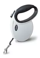 HILTON Smart dog M (20kg) - automatinis pavadėlis - balta-juoda - 4 m