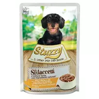 STUZZY Sfilaccetti Vištiena su kumpiu - šlapias šunų maistas - 100g