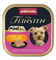 ANIMONDA Vom Feinsten Adult Mini Chicken, goose and parsley - šlapias maistas šunims - 100g