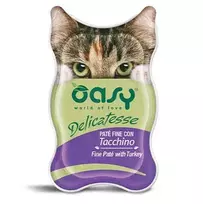 OASY Delicatesse Fine paté with Turkey - šlapias kačių maistas - 85g