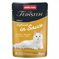 ANIMONDA Vom Feinsten Raffinesse in sauce Chicken with rabbit - šlapias kačių maistas - 85g