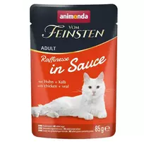 ANIMONDA Vom Feinsten Raffinesse in sauce Chicken with veal - šlapias kačių maistas - 85g