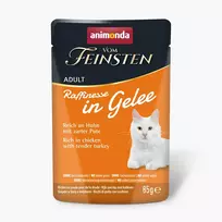 ANIMONDA Vom Feinsten Adult Raffinesse želėje, turtingas Vištiena su Kalakutu - šlapias maistas katėms - 85g
