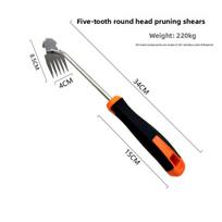 Weed Puller Tool, Rake, Small Shovel, Grass Puller, Wild Vegetable Garden Hoe, Weed Removal Tool, Grass Hook black