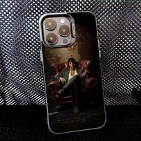 S-Scarface Tony Montana telefono dėklas skirtas iPhone 16,15,14,13,12,11,8,7,Pro,Max,Plus,Mini,XS,SE Kritimui atsparus Juodas Matinis Kietas iPhone15pro gray