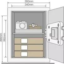 „Yale“ YSV/390/DB2 biuro seifas 40 l, plieninis, juodas
