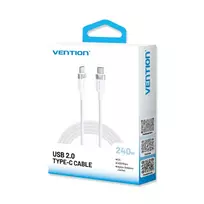 USB-C į C 2.0 Vention PD 3.1 5A 240W 2m WH kabelis