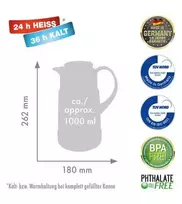 ROTPUNKT Termoso ąsotis, 1,0 l, ristretto (juodas)