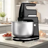 Maestro MR-553 Virtuvinis maišytuvas su besisukančiu dubeniu 600 W juodas, plieninis