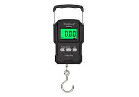 Weiheng elektroninės rankinės svarstyklės su liniuote, 75 kg talpa, maisto produktų pirkiniams ir turgavietėms black