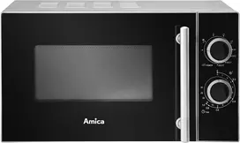Amica AMGF20M1GS mikrobangų krosnelė Stalviršis Mikrobangų krosnelė su kepsninės funkcija 20 L 700 W Juoda, Sidabras
