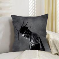 Rapper T-Travis S-Scott Personalized Pillow Cover Kids Bedroom Wild Party Decor Pillowcase Kid Birthday Shower Gift Peach skin 18*18(CM)-1Pcs white