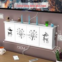 Punch-Free Wall-Mounted Shelf for TV Box & Router Storage