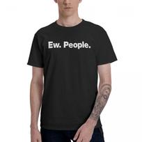 Ew. People. T Shirts Pure Cotton Crewneck Male T Shirt Short Sleeve PlGift Tees Tops Four Seaso XS black