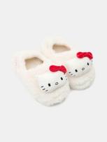 Sinsay - Pliušinės šlepetės su 3D detalėmis „Hello Kitty“ - balta