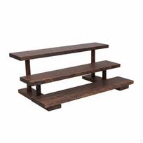 Kvepalų organizatoriaus stovas Pakopinis dizainas Medinis laiptuotas lentynėlė Universalus trapecijos formos stovas 50_Carbonized gray
