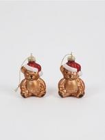 Sinsay - Meškiuko formos kalėdiniai eglutės žaisliukai 2 pack - multicolor