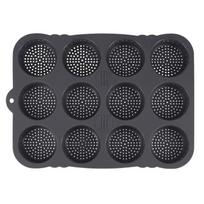 Food Grade Silicone Hamburger Bun Mold Non-Stick Burger Bun Baking Tray Oven Baking Plate  Bakeware pilka