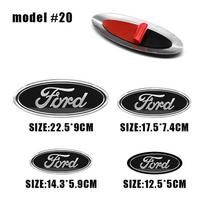 For Ford Transit Ecosport ESCORT Fiesta Focus Ranger GFBT6 Mondeo Mustang Car Logo Front Grille Hood Rear Trunk Badge Emblem Accessory Ford 175mmX74mm