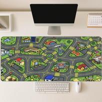Cartoon City Traffic Map Large Mouse Pad Non Slip Rubber Extended Desk Mat For Gaming Office Keyboard Mouse Desktop Decor 800x300x3mm