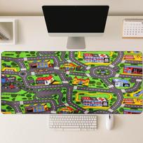 Cartoon City Traffic Map Large Mouse Pad Non Slip Rubber Extended Desk Mat For Gaming Office Keyboard Mouse Desktop Decor 800x300x3mm