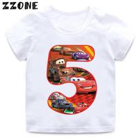Automobilio Pixar Žaibas Makvynas Numerio Spaudinys Mergaičių Drabužiai 1 2 3 4 5 6 7 8 9 Metų Gimtadienio Vaikų Marškinėliai Kūdikių Berniukų Vaikų Marškinėliai 120 white