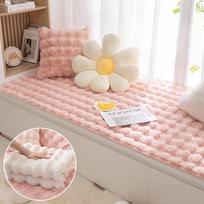 Soft Plush Window Cushion Mat Insulated Winter Tatami for Balcony Sill Comfortable Warm Seat Pad 70*150 white