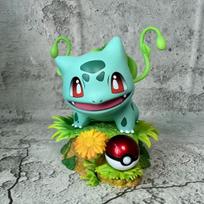 Pokmon Bulbasaur Gengar anime Family Grass Series Collection Can be given as a gift PVC Festival Cute pet Ball toys Durable Gift blue