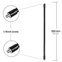 New Metal Monopod Metal Tube Rod Flexible With 1/4inch Screw Selfie Stick Stands Lightweight Tripod Extension Arm SLR Cameras black