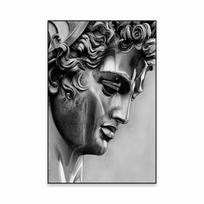 Perseus with the Head of Medusa Poster Black and White Ancient Greek God Wall Art Prints Canvas Painting Home Room Decoration 21X30CMNo Framed gray