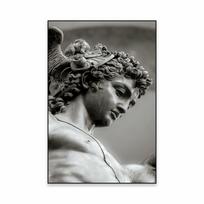 Perseus with the Head of Medusa Poster Black and White Ancient Greek God Wall Art Prints Canvas Painting Home Room Decoration 21X30CMNo Framed