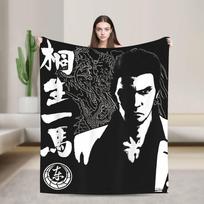 Ggoro Majima Blanket Like a Dragon Yakuza Game Fleece Awesome Warm Throw Blankets for Bed Sofa Autumn/Winter 75cmx90cm white